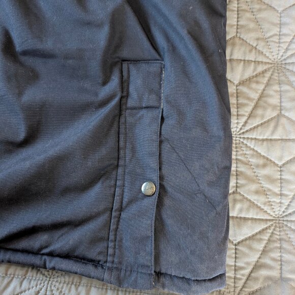 Vintage 90s St. John's Bay Navy Parka Hooded Plaid Lining Utility XL Gorpcore - Picture 15 of 16